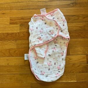 Aden And Anais Swaddle Wrap Fox Pink 0-3mo Baby Girl